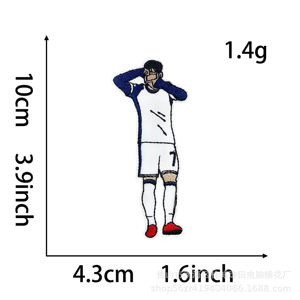 SUPERVALUECHOICE HCSEYB00024 World Cup Soccer Star Series Embroidered Fabric Patches