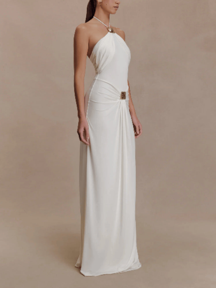 SUPERVALUECHOICE HCSEAA00033 Halter Maxi Dress With Hardware