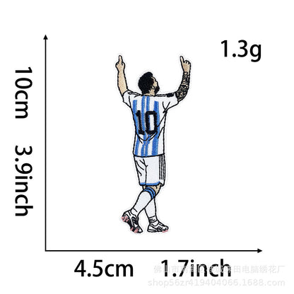 SUPERVALUECHOICE HCSEYB00024 World Cup Soccer Star Series Embroidered Fabric Patches