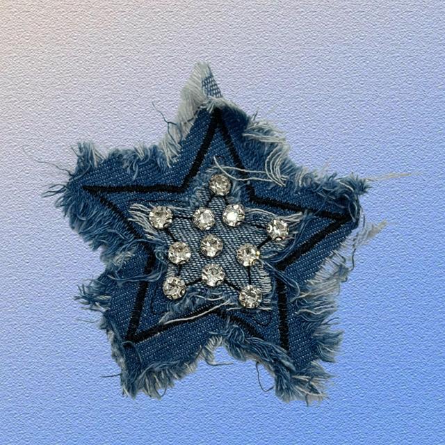 SUPERVALUECHOICE HCSEYE00001 Denim Stars clothing fabric patches