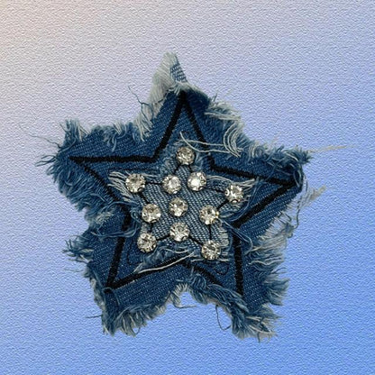 SUPERVALUECHOICE HCSEYE00001 Denim Stars clothing fabric patches