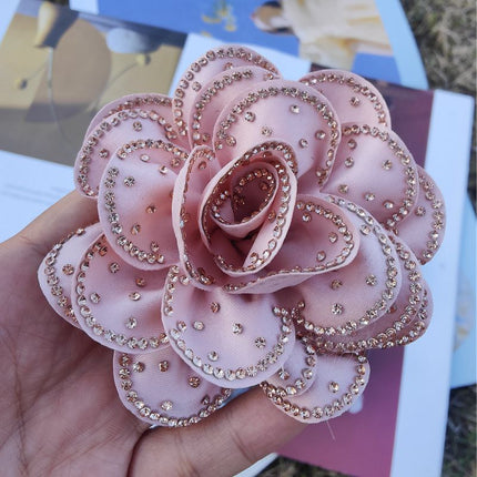 SUPERVALUECHOICE HCSEYD00033 Vintage 3D Flower Fabric Applique DIY Craft Accessory 2.76"×2.76"