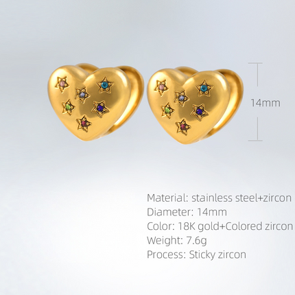 SUPERVALUECHOICE HCSETA00006 Star-shaped stud earrings