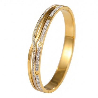 SUPÊR VÃLUE CHOICE HCSEX00041 Cross-design diamond bracelet