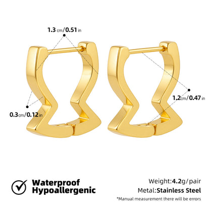 SUPERVALUECHOICE HCSETA00027 Diamond-studded triangle earrings