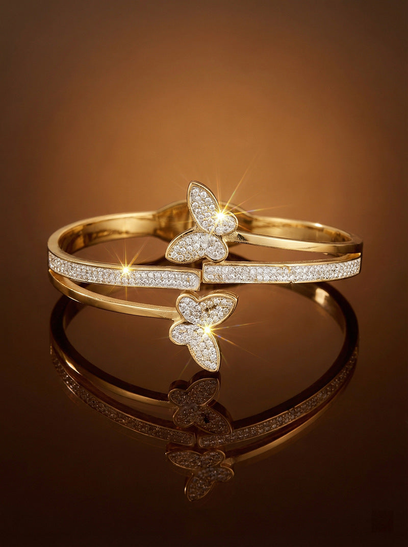 SUPÊR VÃLUE CHOICE HCSEX00019 Zircon Butterfly Bracelet