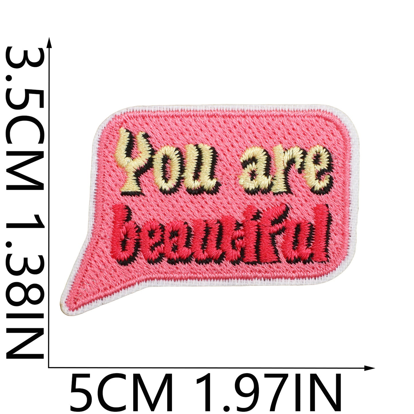 SUPERVALUECHOICE HCSEYSB000020 22Pcs Positive Motivational Slogan Embroidered Iron On Patches Clothing DIY Appliques