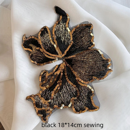 SUPERVALUECHOICE HCSEYC00011 Sequin Flower Embroidered Lace Fabric Patch