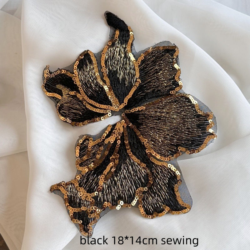 SUPERVALUECHOICE HCSEYC00011 Sequin Flower Embroidered Lace Fabric Patch