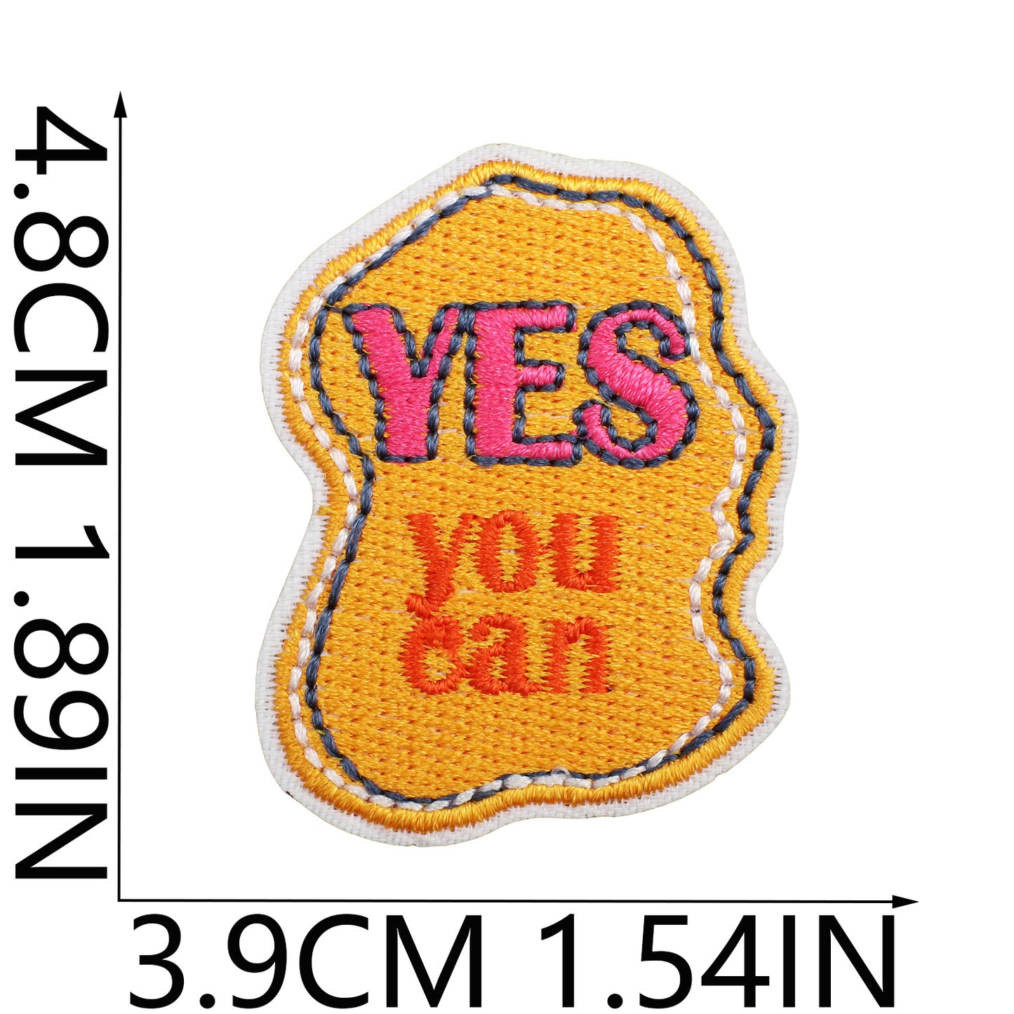 SUPERVALUECHOICE HCSEYSB000020 22Pcs Positive Motivational Slogan Embroidered Iron On Patches Clothing DIY Appliques