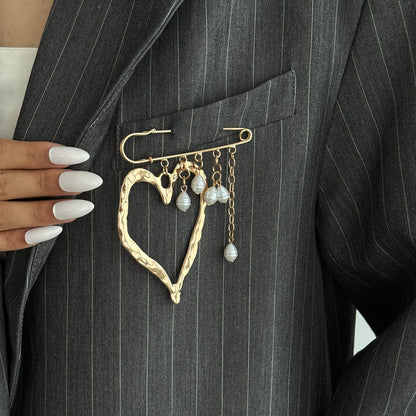 SUPERVALUECHOICE HCSESA00006 Fashionable Irregular CCB Fringe Chain Brooch