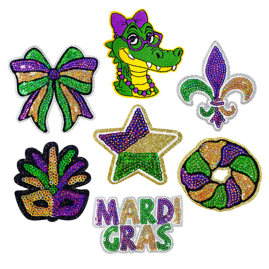 SUPERVALUECHOICE HCSEYC00006 Carnival Sequin Embroidered Fabric Patch