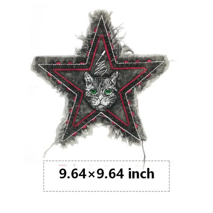 SUPERVALUECHOICE HCSEYE00006 Denim Letter embroidery clothing fabric patches