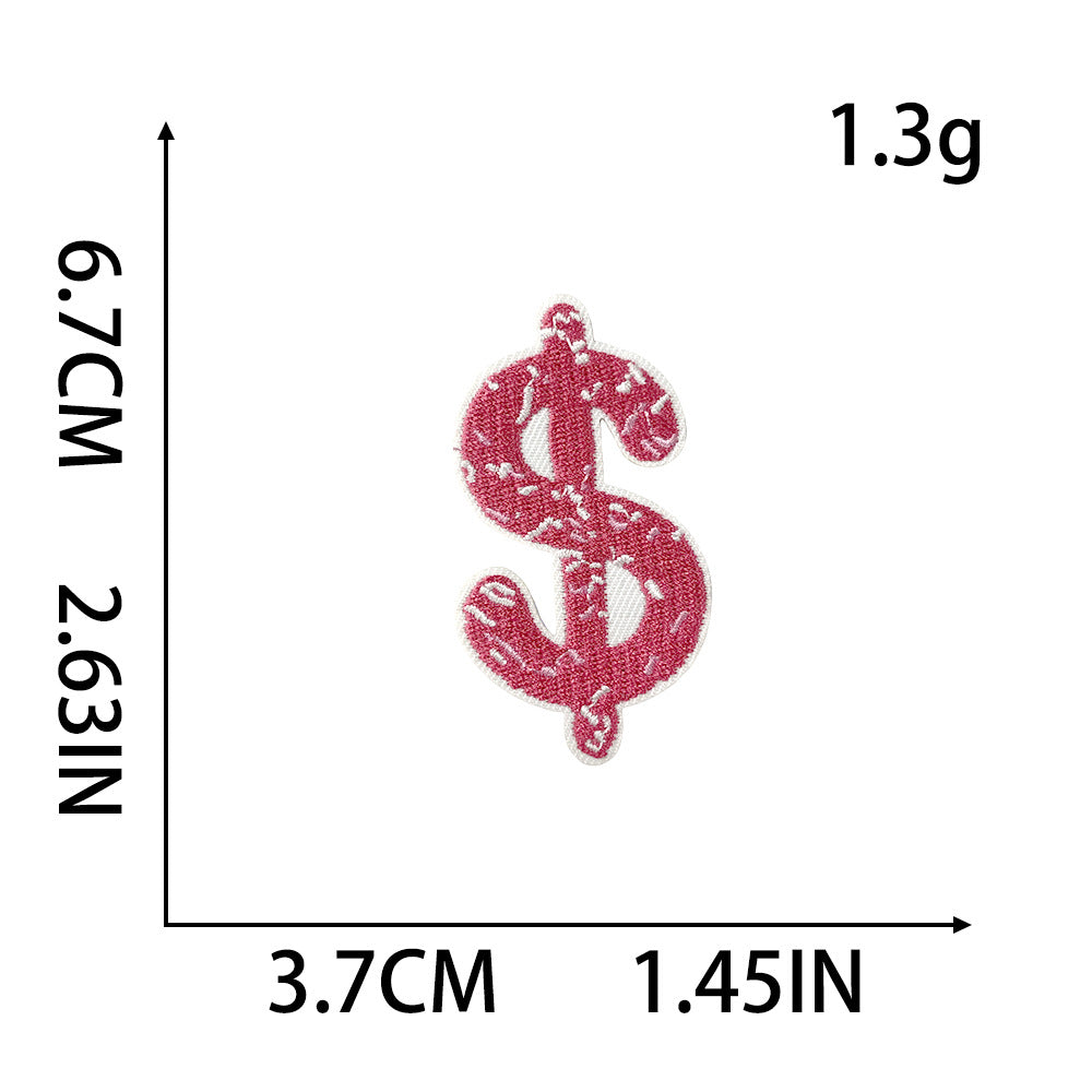 SUPERVALUECHOICE HCSEYB00015 Sweet and Edgy Pink Embroidered Fabric Patch