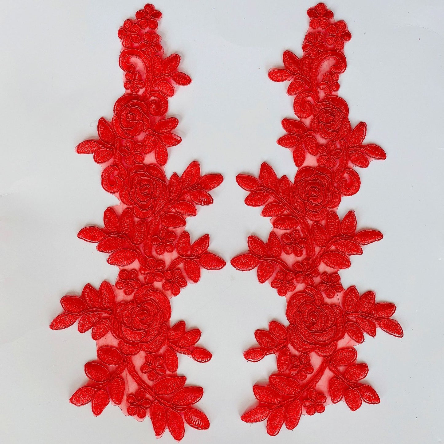 SUPERVALUECHOICE HCSEYB00041 Rose Flower Embroidery Lace Patches 5.51'' X 13.77''