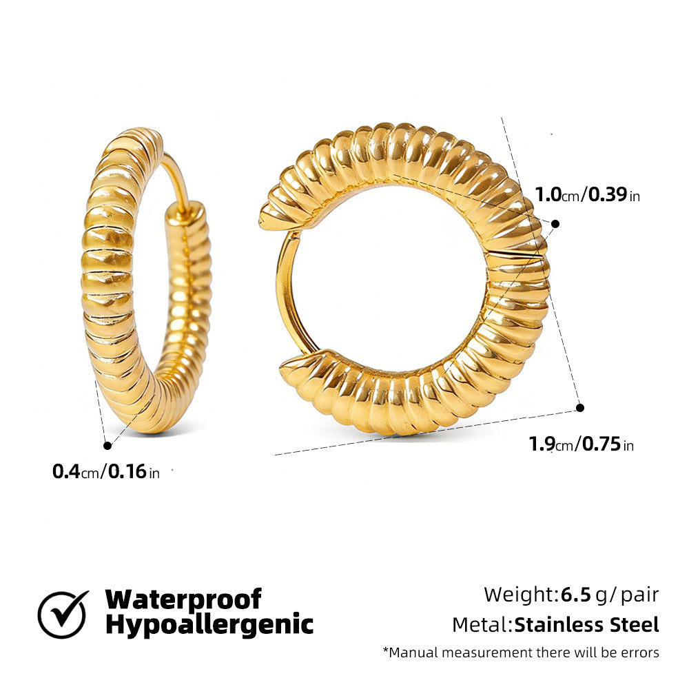 SUPERVALUECHOICE HCSETA00024 Earrings with an irregular textured pattern