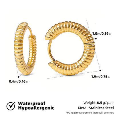 SUPERVALUECHOICE HCSETA00024 Earrings with an irregular textured pattern