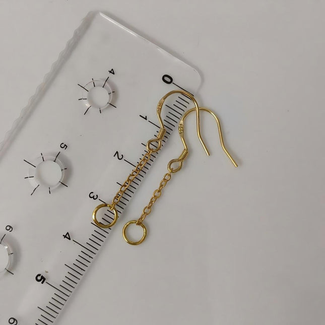 SUPERVALUECHOICE HCSEWA00001 Earring Hooks with Chain and Jump Ring for DIY Jewelry Making
