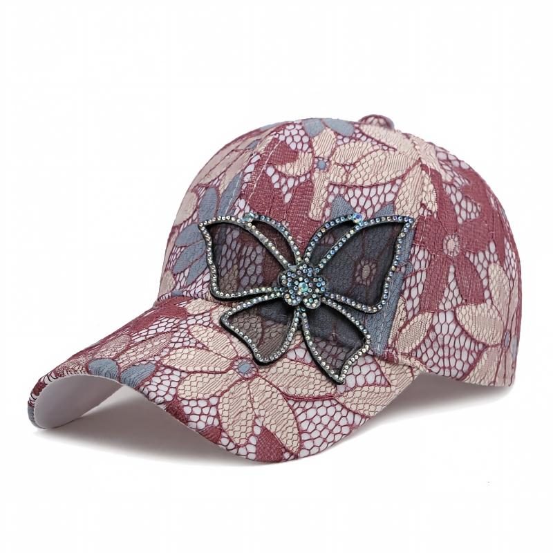 SUPERVALUECHOICE HCSEK00019 Rhinestone Pattern Denim Baseball Cap
