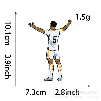 SUPERVALUECHOICE HCSEYB00024 World Cup Soccer Star Series Embroidered Fabric Patches