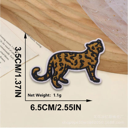 SUPERVALUECHOICE HCSEYSB000012 30Pcs Leopard Western Embroidered Iron On Patches DIY Clothing Bag Decor Appliques