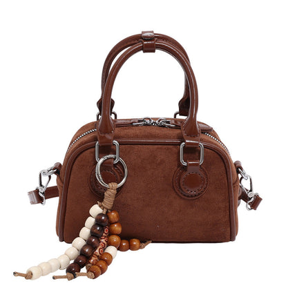 SuperValueChoice HCSEFA00033 Faux Suede Mini Pillow Bag Women Vintage Crossbody Handbag