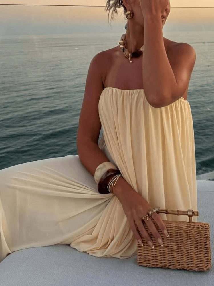 SUPERVALUECHOICE HCSEAA00065 Unique Design Loose Tube Top Maxi Dress
