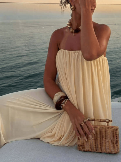 SUPERVALUECHOICE HCSEAA00065 Unique Design Loose Tube Top Maxi Dress
