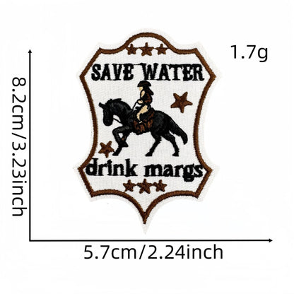 SUPERVALUECHOICE HCSEYB00030 Vintage English Graffiti Embroidered Fabric Patches