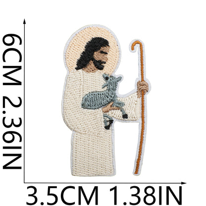 SUPERVALUECHOICE HCSEYB000011 Jesus Embroidered Fabric Patch