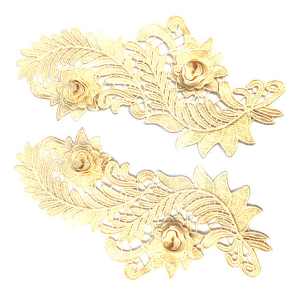 SUPERVALUECHOICE HCSEYB00138 Pair of Floral Embroidery Patches Matching Set