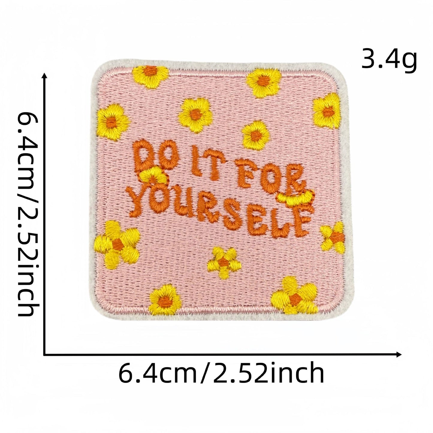 SUPERVALUECHOICE HCSEYSB000019 20Pcs Positive Quote Embroidered Iron On Patches Inspirational Slogan Clothing Decor Appliques