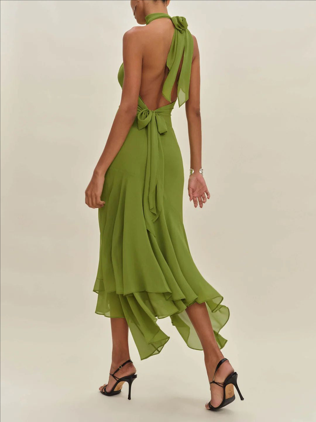 SUPERVALUECHOICE HCSEAB00006 Green Open Back Reformation Mela Dress