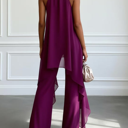 SUPERVALUECHOICE HCSEBB00002 Halter Neck Top & Wide-Leg Pants Set