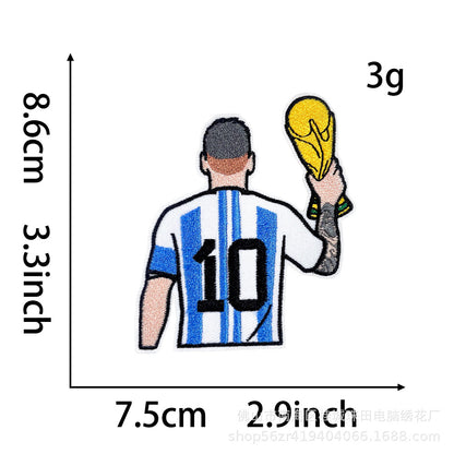SUPERVALUECHOICE HCSEYB00024 World Cup Soccer Star Series Embroidered Fabric Patches