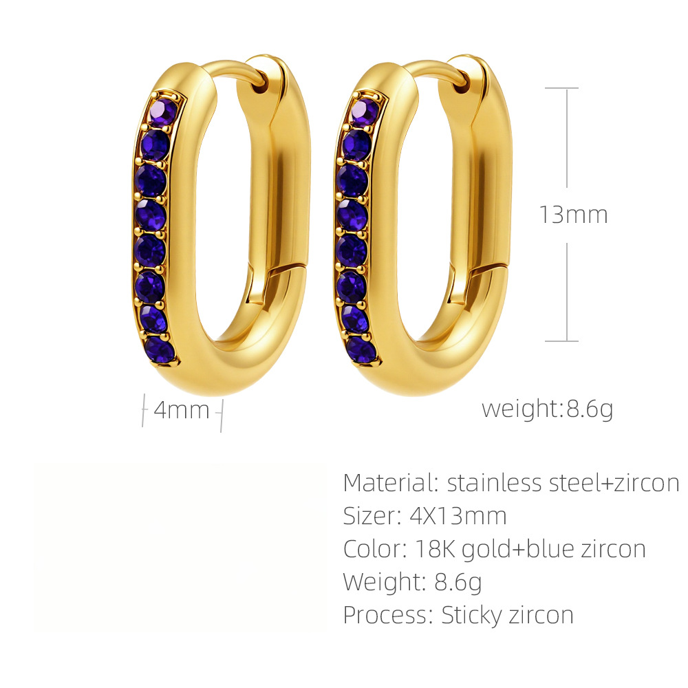 SUPERVALUECHOICE HCSETA00002 Oval Zircon Earrings