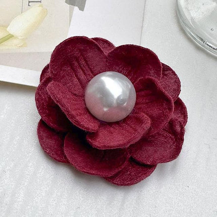 SUPERVALUECHOICE HCSEYD00029 Vintage 3D Pearl Flower Fabric Applique DIY Craft Accessory