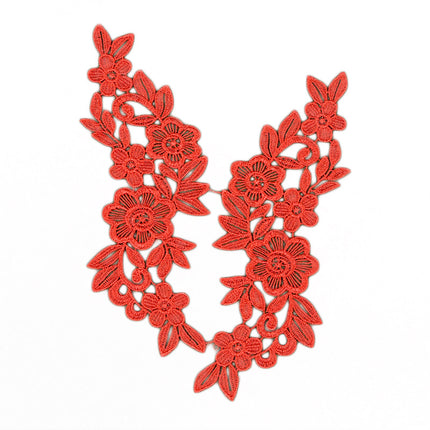 SUPERVALUECHOICE HCSEYB00135 Pair of Floral Embroidery Patches Matching Set