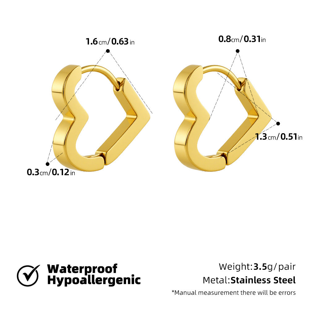 SUPERVALUECHOICE HCSETA00017 Geometric Heart-Shaped Petal Earrings