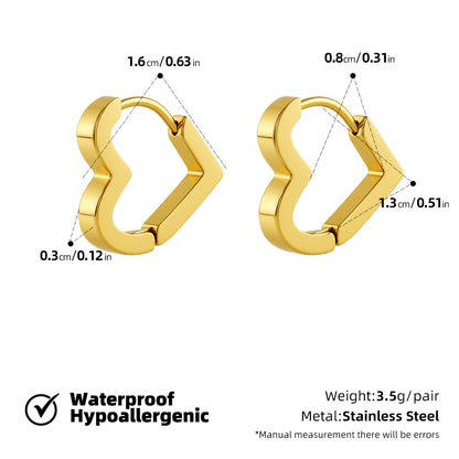 SUPERVALUECHOICE HCSETA00017 Geometric Heart-Shaped Petal Earrings