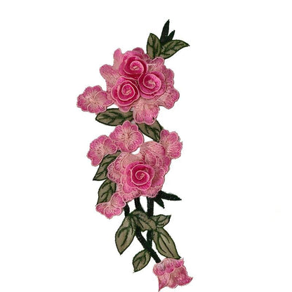 SUPERVALUECHOICE HCSEYB00051 Floral Embroidered Fabric Patches 3.93'' X 11''