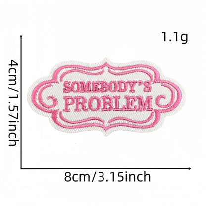 SUPERVALUECHOICE HCSEYB00033 Vintage English Graffiti Embroidered Fabric Patch