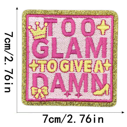 SUPERVALUECHOICE HCSEYSB000018 20Pcs Western Slogan Embroidered Iron On Patches Trendy Word Clothing DIY Decor Appliques