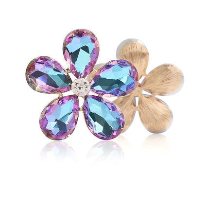 SUPERVALUECHOICE HCSEYD00027 Flower Crystal Rhinestone Multi Color Jewelry Accessories 30*30MM