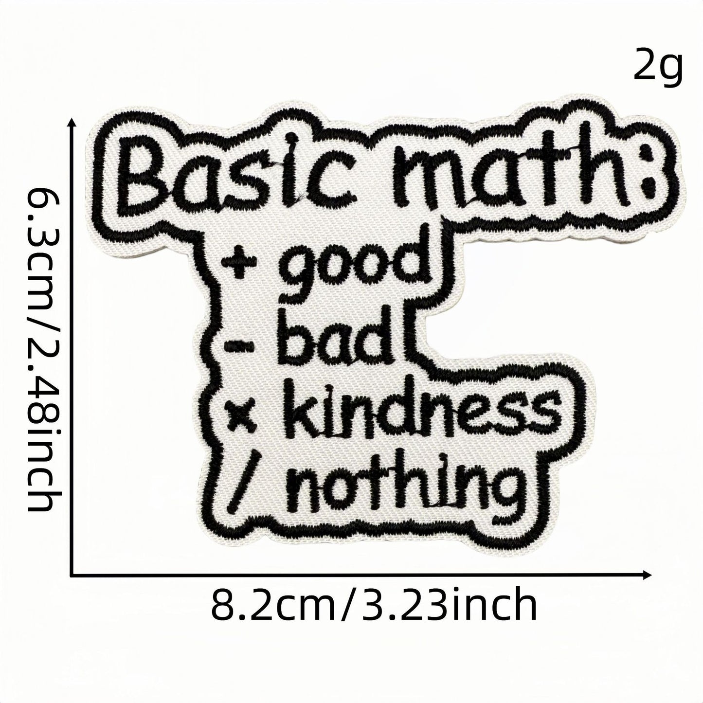 SUPERVALUECHOICE HCSEYSB00031 20Pcs Funny Math Meme Slogan Embroidered Iron On Patches Casual Garment DIY Decor Appliques