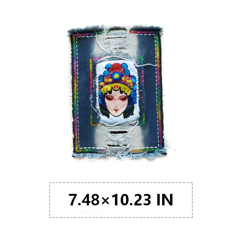SUPERVALUECHOICE HCSEYE00010 Denim  embroidery clothing fabric patches