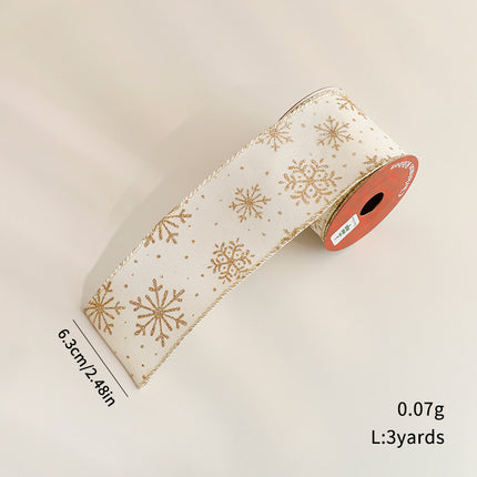SuperValueChoice HCSEOA00025 Christmas Ribbon Roll, Merry Christmas Velvet Ribbon, Decorative Wired Ribbon for Gift Wrapping, Crafts, DIY Bows, Christmas Tree Decorations (2.48 Inch x 3 Yards)