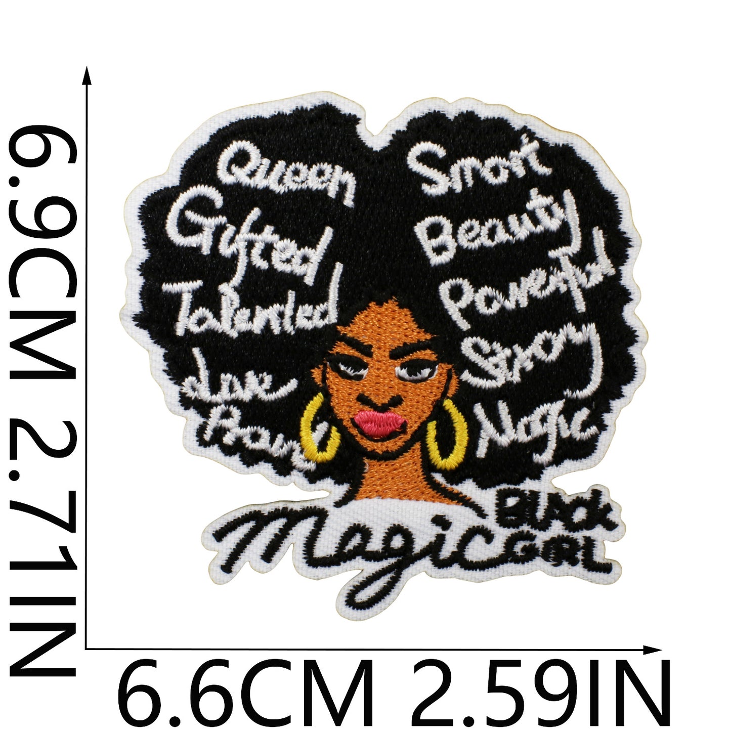 SUPERVALUECHOICE HCSEYB00013 Black Girl Magic Embroidered Fabric Patch