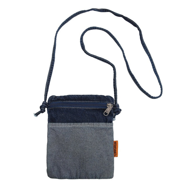 SuperValueChoice HCSEFA00003 DIY Denim Crossbody Bag 5.9''×7.87''