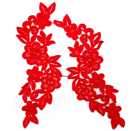 SUPERVALUECHOICE HCSEYB00135 Pair of Floral Embroidery Patches Matching Set